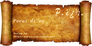 Perei Éva névjegykártya